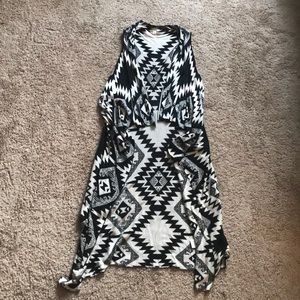 Tribal print sleeveless vest